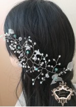 Украса за коса за сватба с кристали - Lilly 